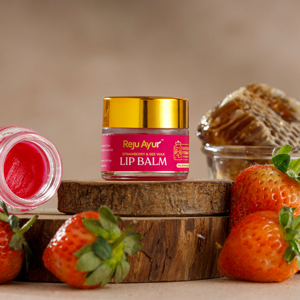 Lip Balm with Strawberry & Bee Wax