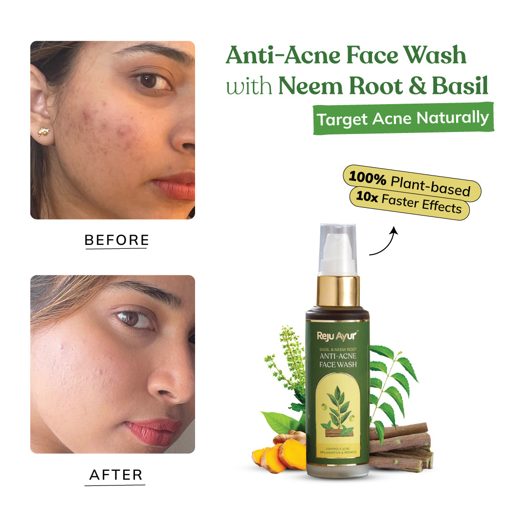 Anti-Acne Face Wash with Basil & Neem Root