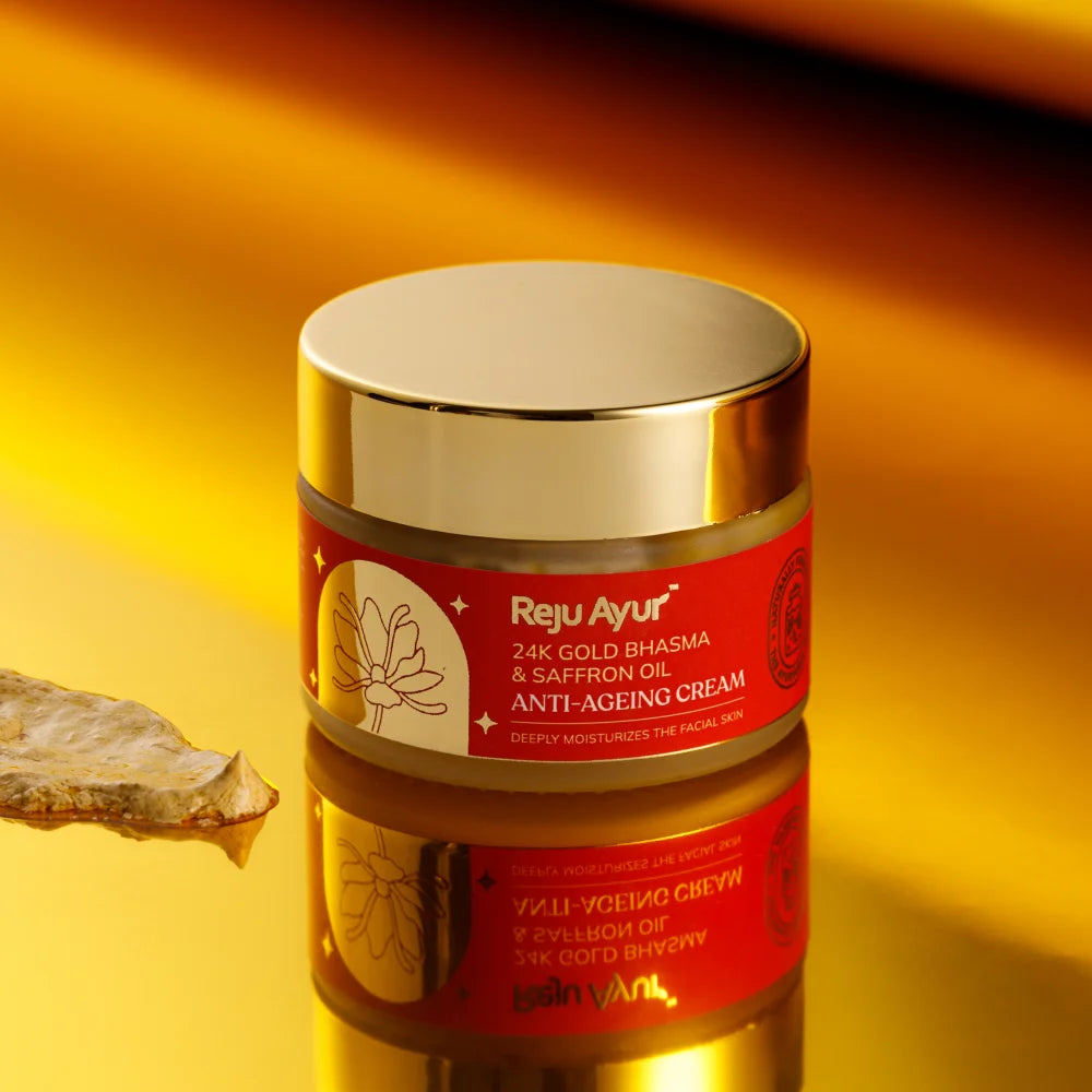 Anti-Ageing Cream with 24K Gold Bhasma & Saffron Oil