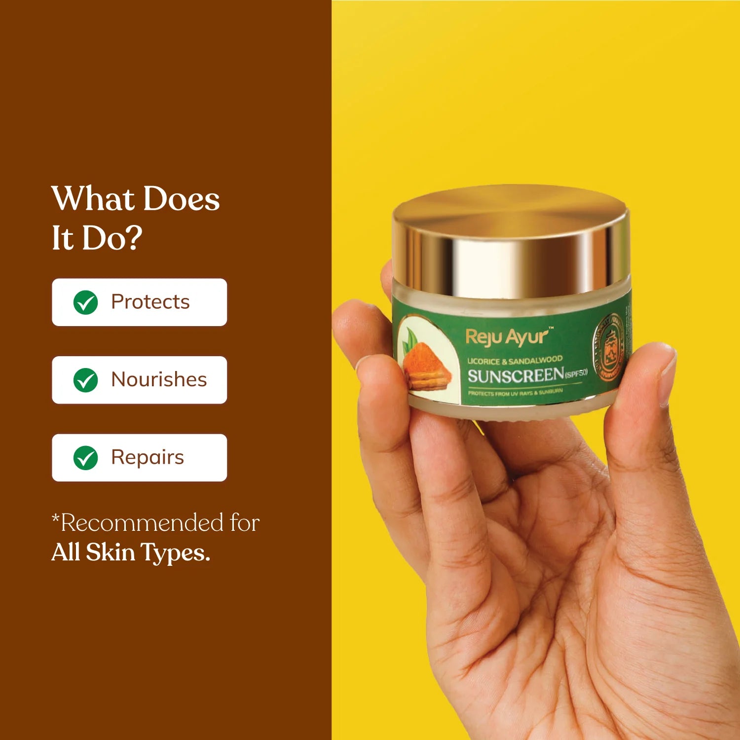 Sunscreen (SPF50) with Licorice & Sandalwood