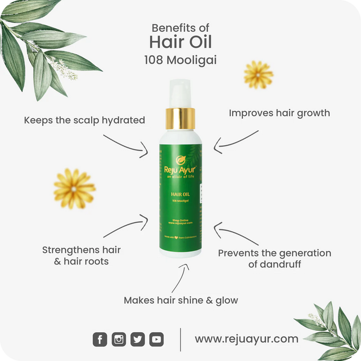 Hair Oil 108 Mooligai 10ML